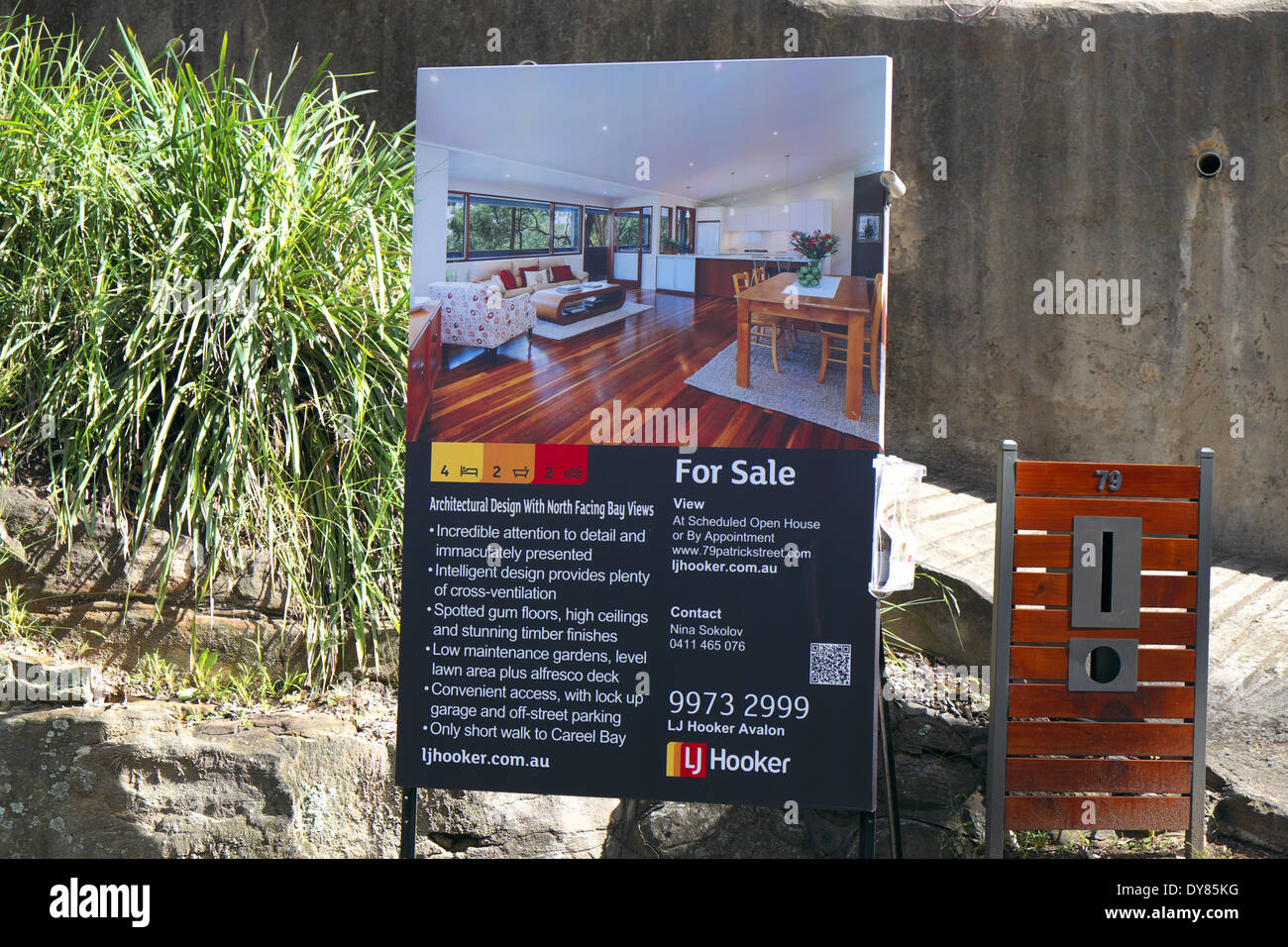 australian residential property for sale/sold/auction in avalon on sydney's northern beaches,australia Stock Photo
