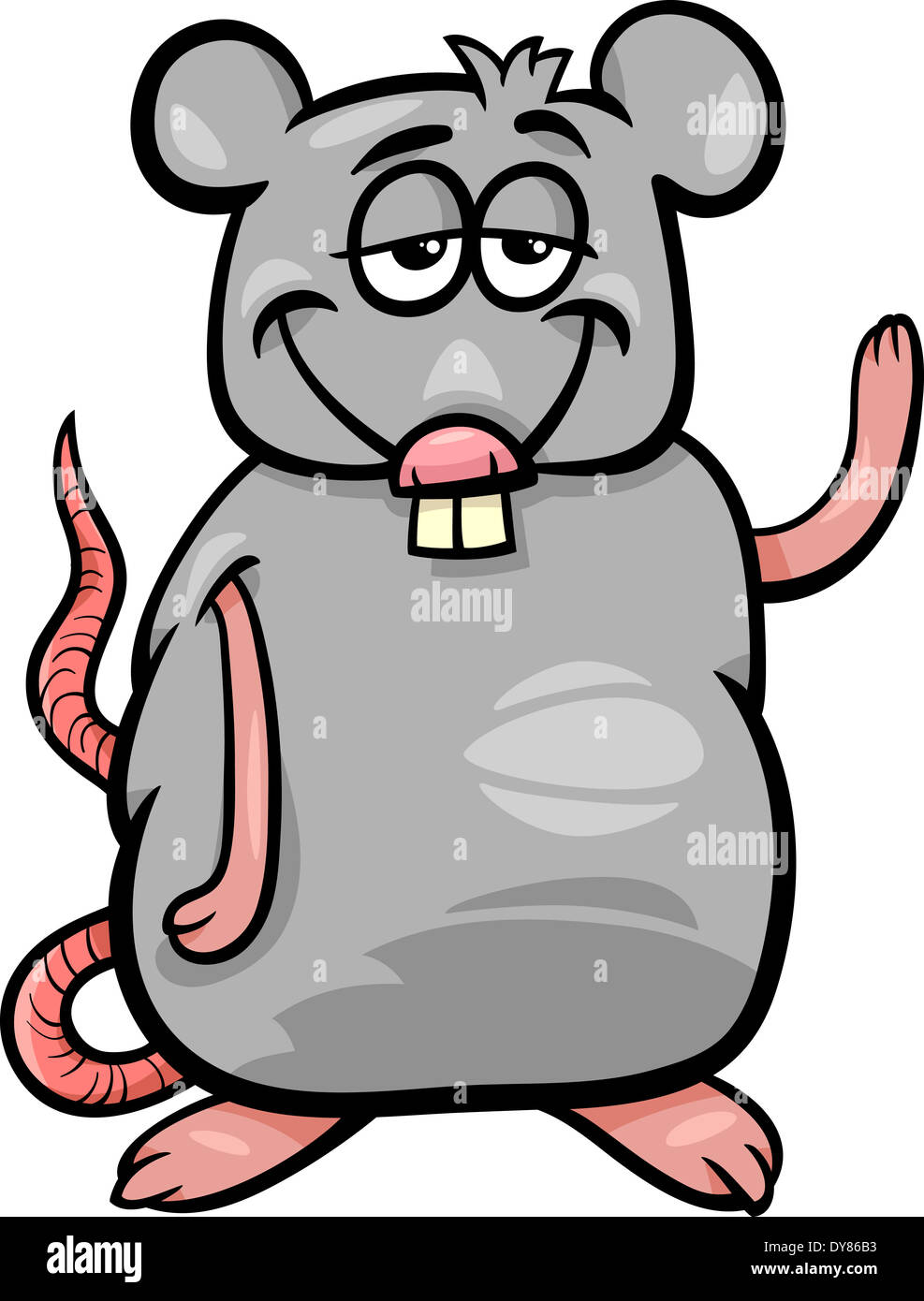 Cartoon Illustration of Funny Rat Character Stock Photo - Alamy