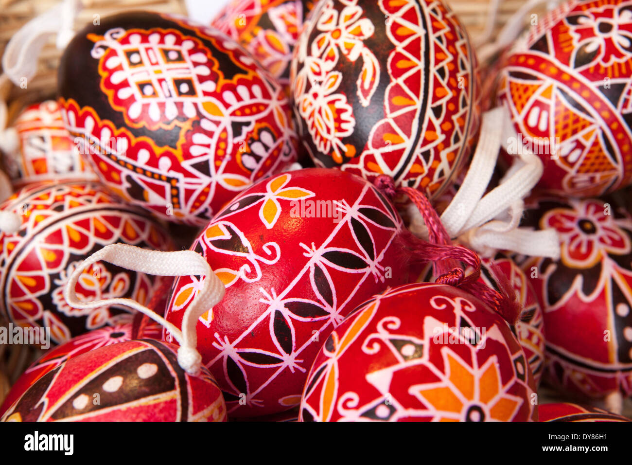 Original Czech Easter Eggs, tradition, holidays, Prague Czech Republic Stock Photo