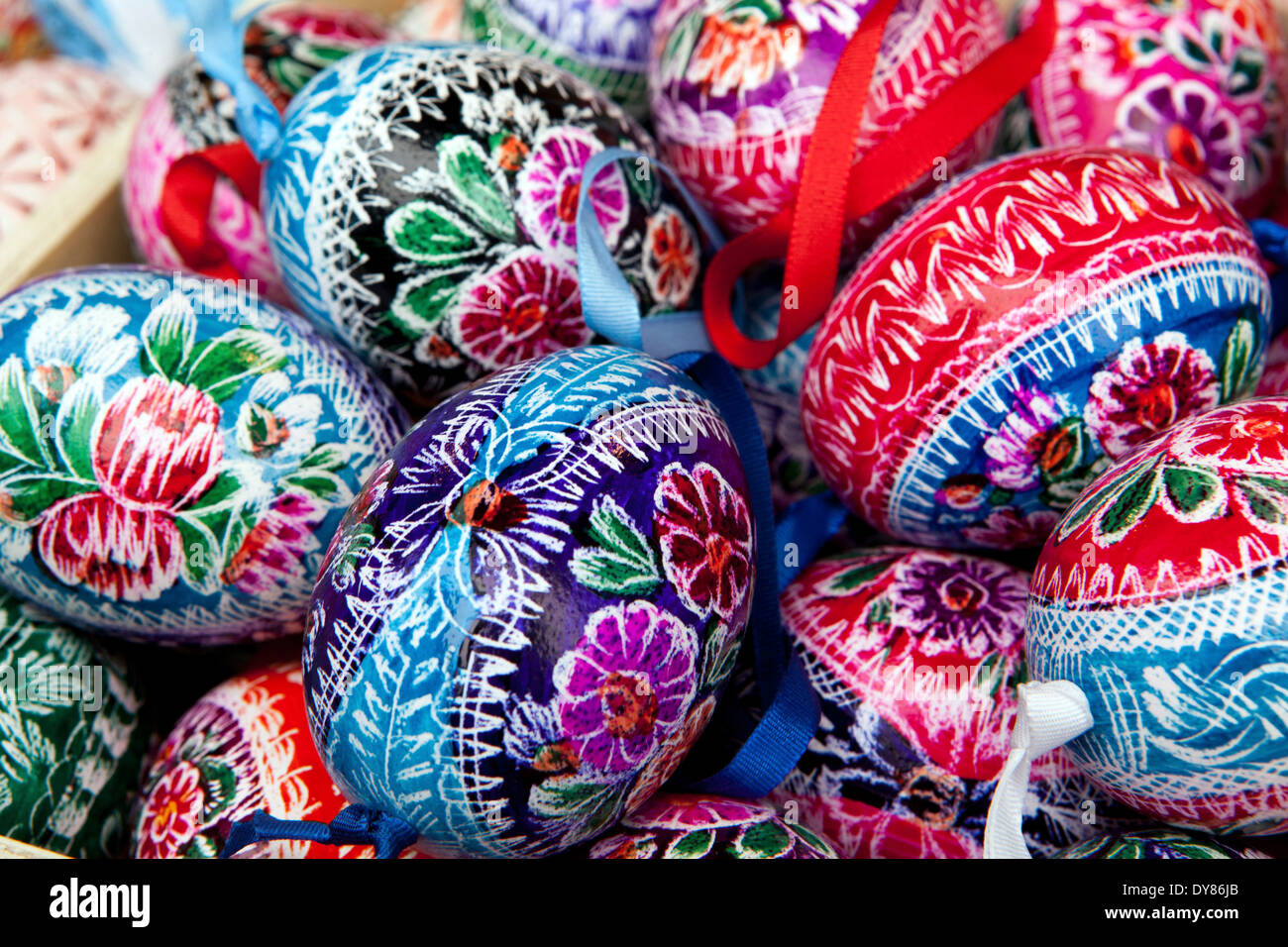 Original Easter Eggs, traditions, holidays, Prague Czech Republic Stock Photo