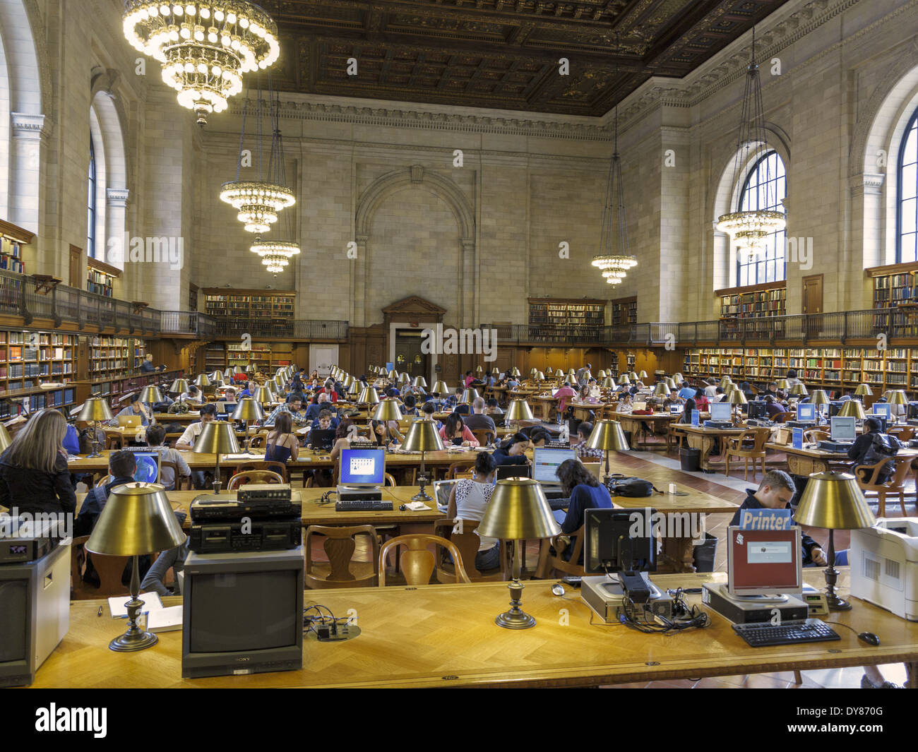 The Reading Room New York Public Library New York USA Stock Photo