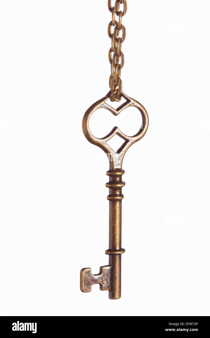 picture of a golden old keys isolated on white Stock Photo Alamy