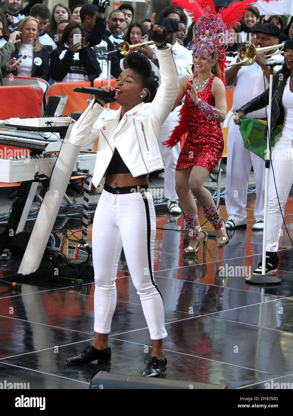 New York, New York, USA. 8th Apr, 2014. Singer JANELLE MONAE performs ...