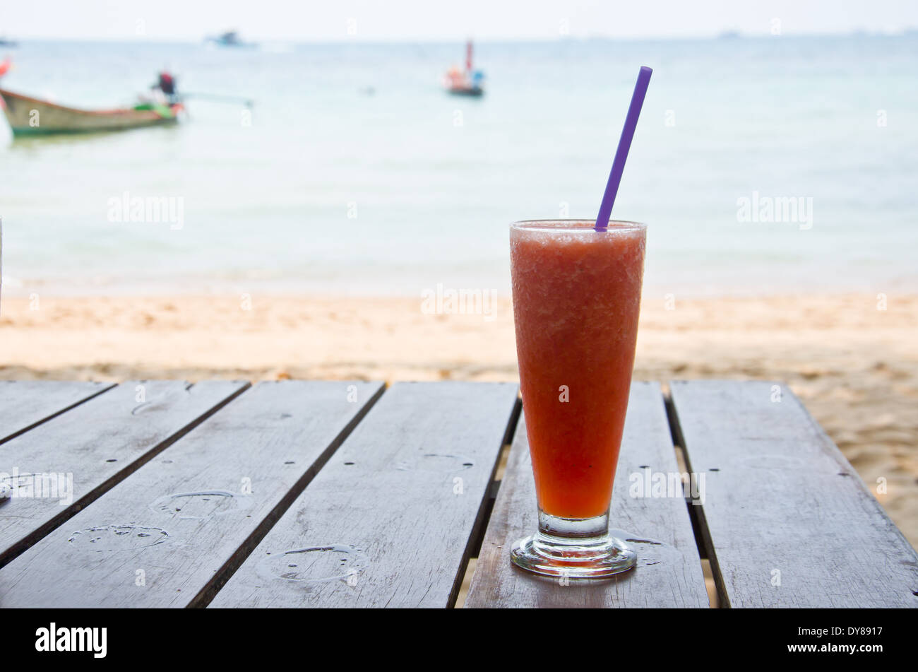 water melon juice for relax on the beach Stock Photo Alamy