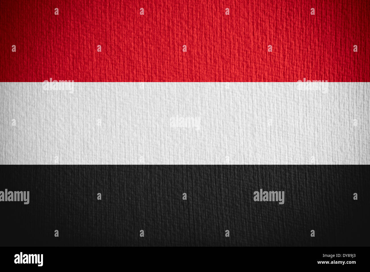 flag of Yemen or Yemeni banner on paper background Stock Photo Alamy