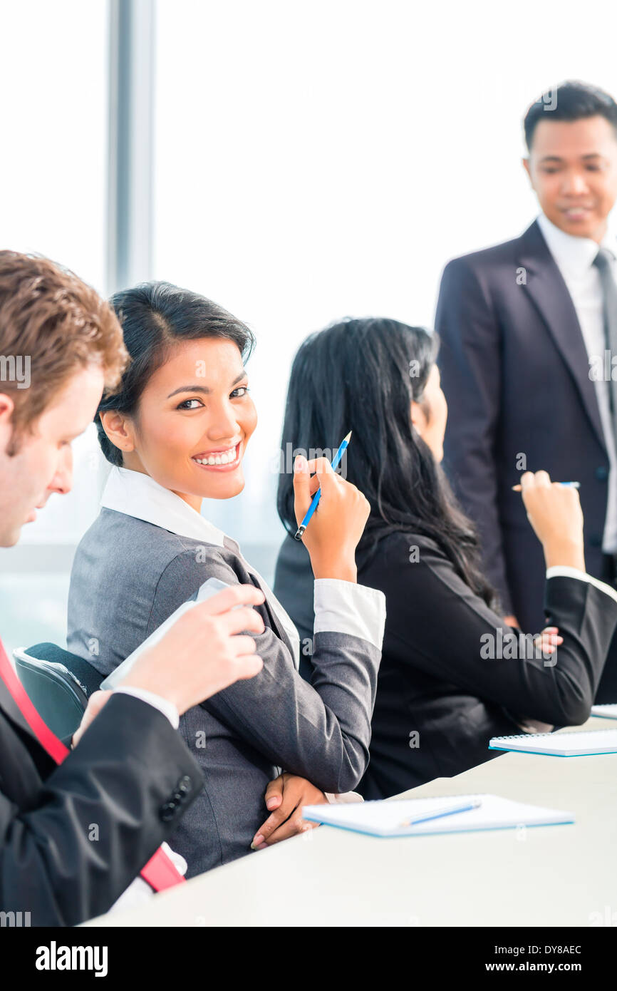 Businesspeople having a meeting Stock Photo