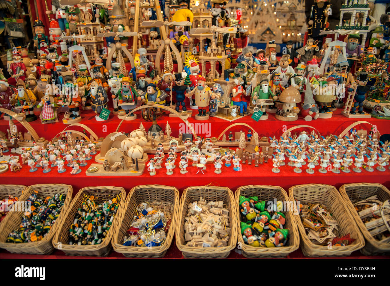 Vendor selling Christmas decorations at Christmas Market, Nuremberg