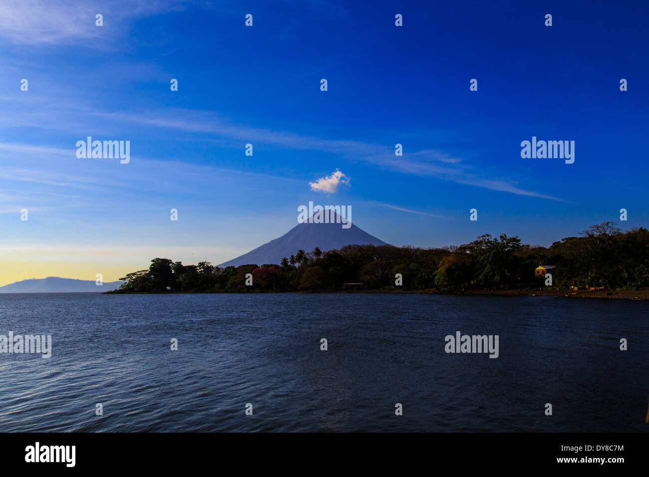 Ometepe view with blue sky Stock Photo