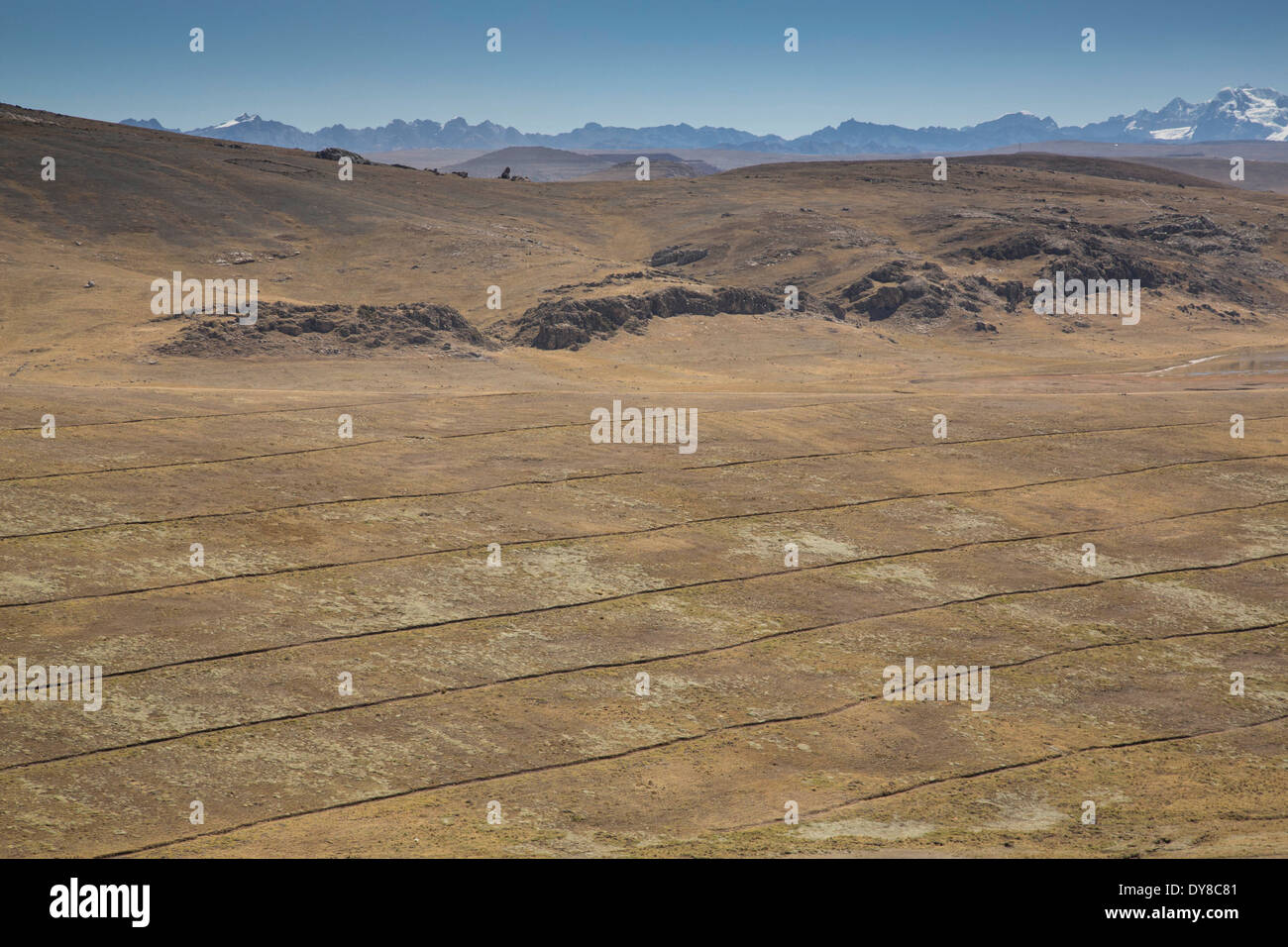 South America, Peru, Andes Mountains high above Lima, viewed from