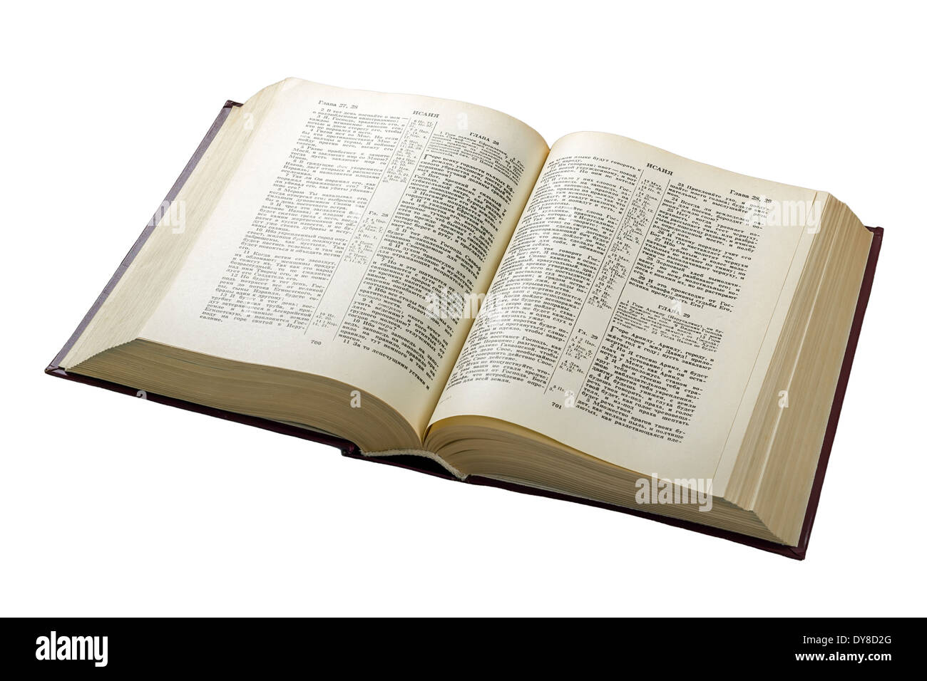 open bible isolated on white background Stock Photo