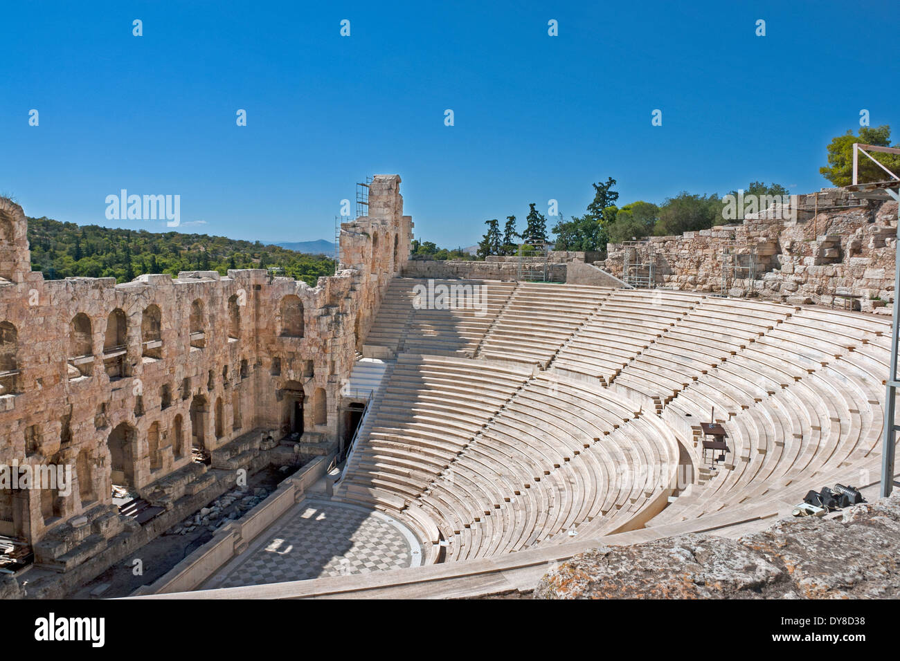 Odeon of Herodes Atticus on the slopes below the Accropolis, Athens, Greece Stock Photo