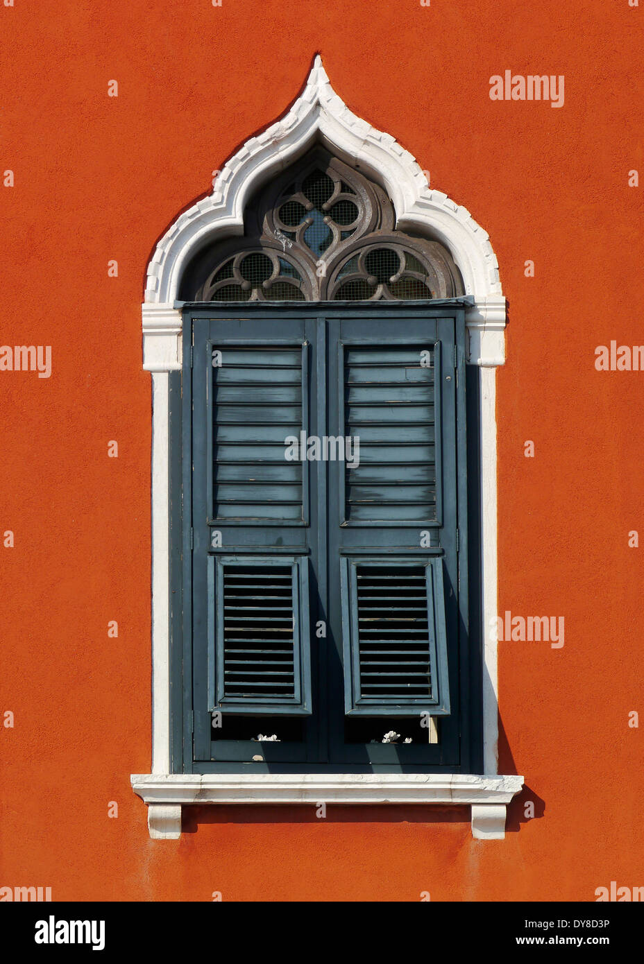 old window, venice, italy Stock Photo