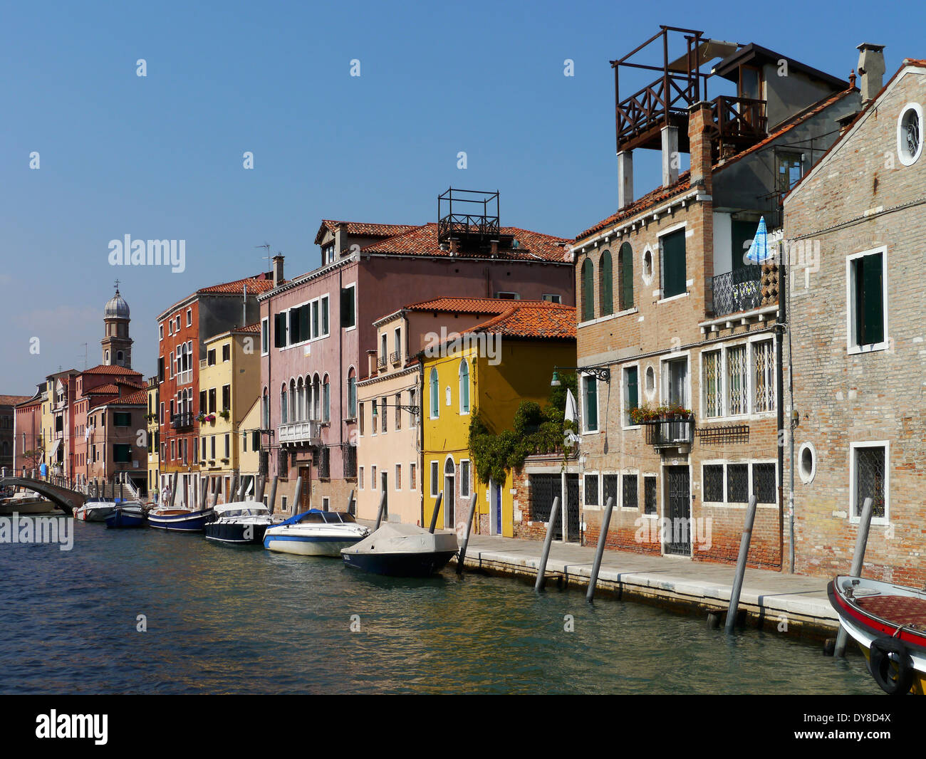 canal szene, dorsoduro, venice, italy Stock Photo