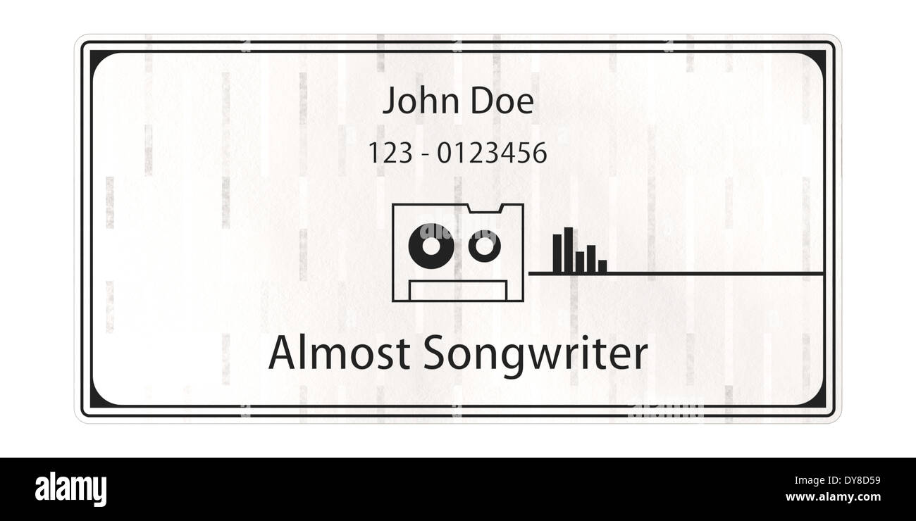 John Doe business card isolated on white background Stock Photo