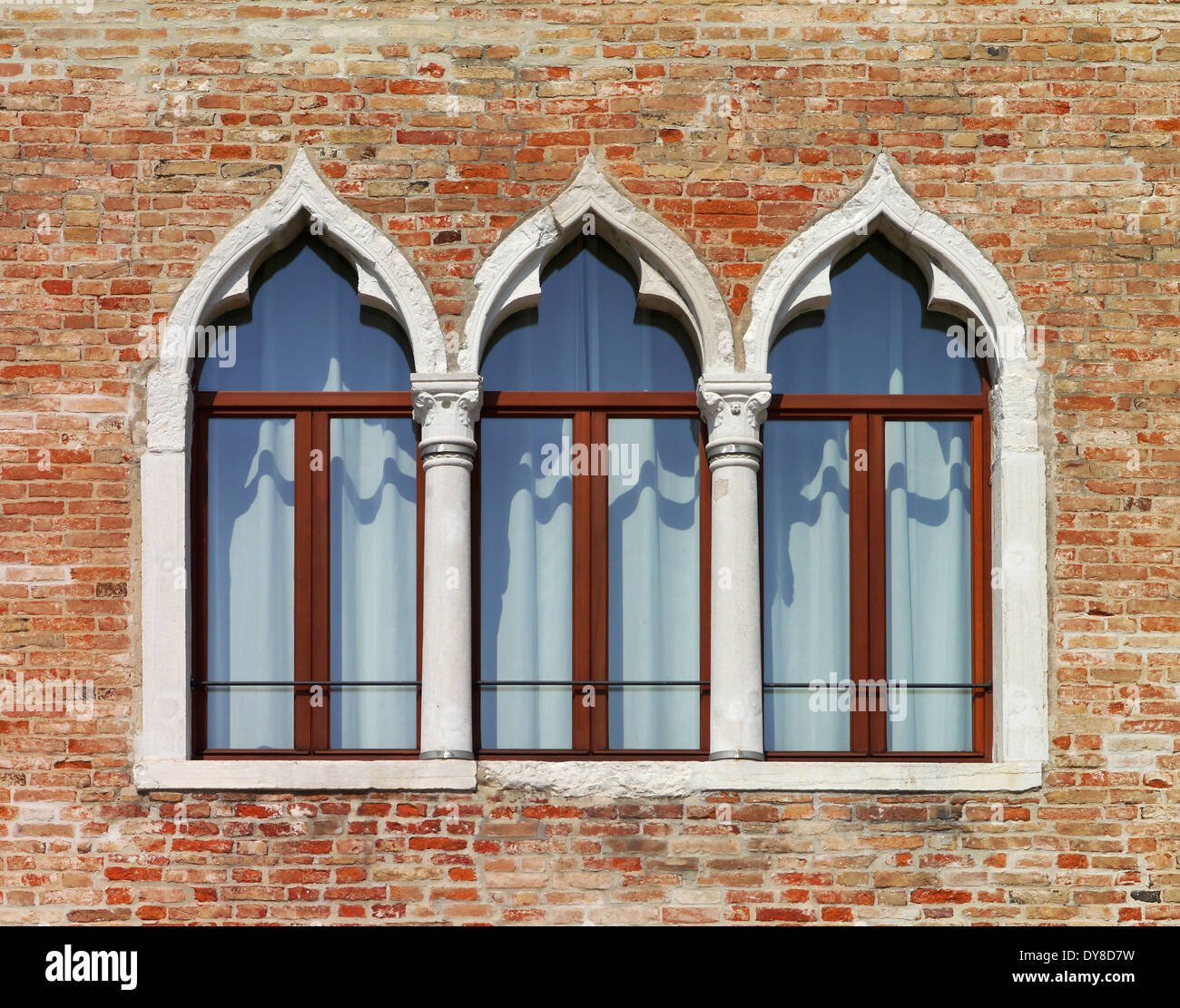 old windows, venice, italy Stock Photo