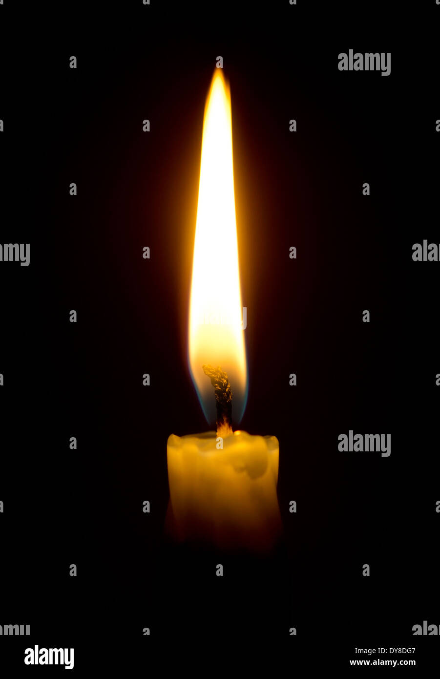 Burning candles in the dark Stock Photo - Alamy