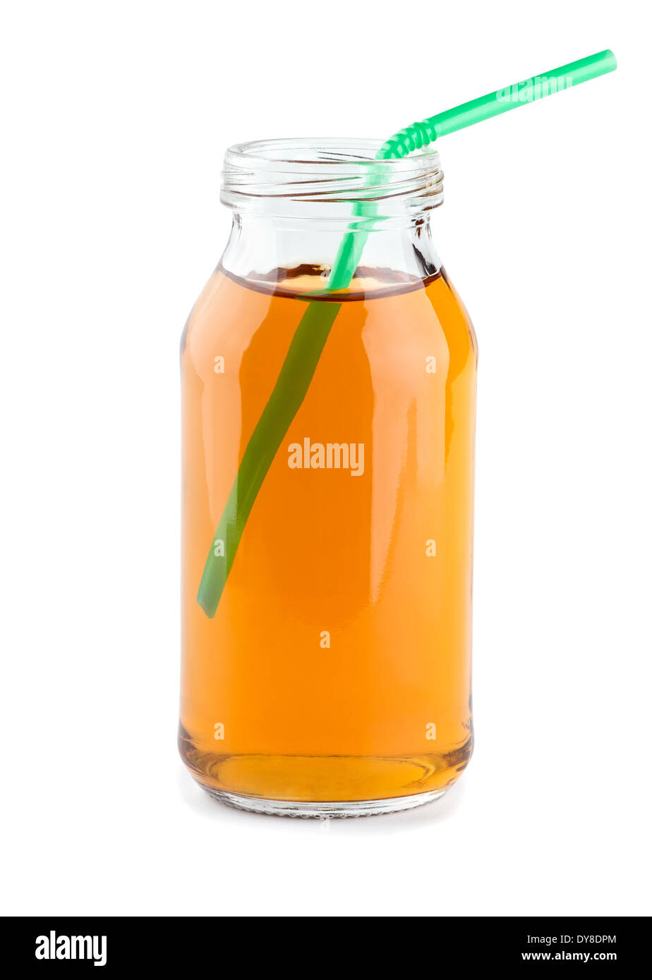Fruit juice glass bottle on white background Stock Photo Alamy