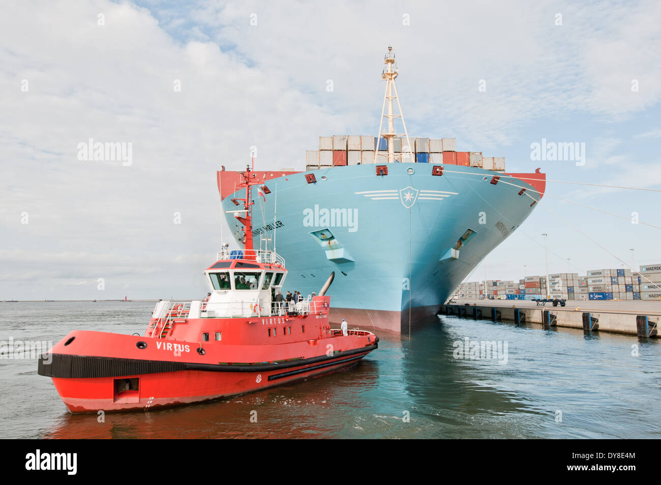 GDANSK, POLAND. 21st August , 2013. World Largest Container Ship Maersk ...