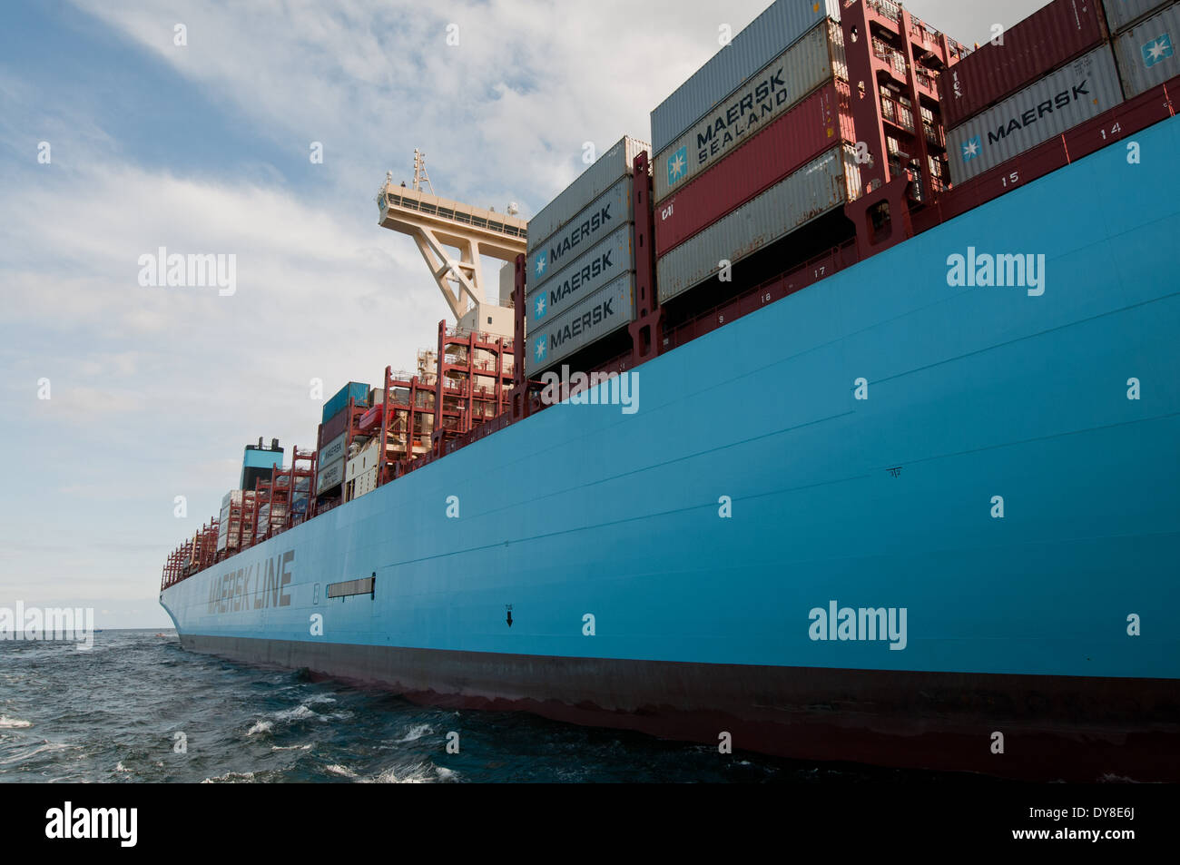 GDANSK, POLAND. 21st August , 2013. World largest container ship Maersk