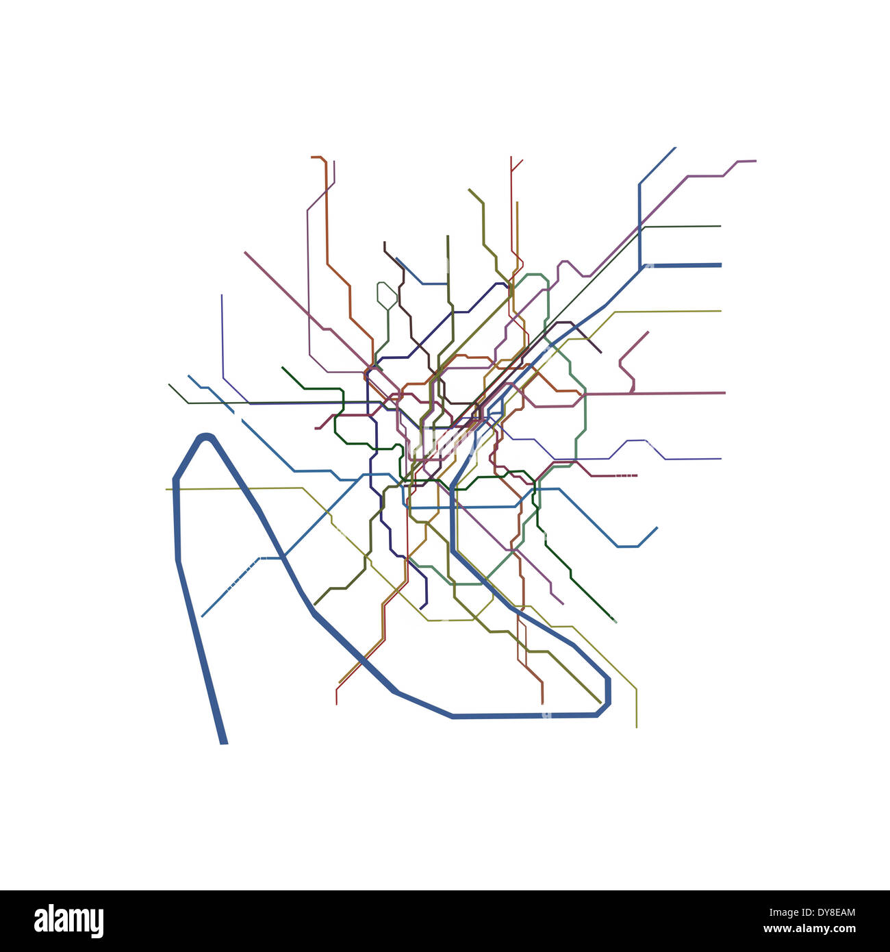 Paris metro map isolated on white background Stock Photo - Alamy