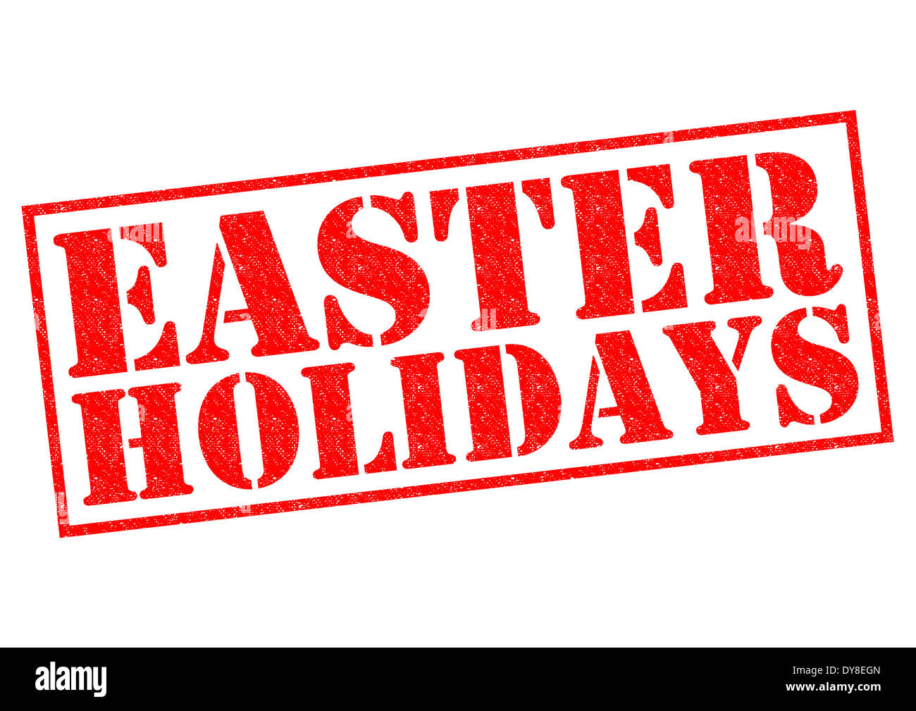 EASTER HOLIDAYS red Rubber Stamp over a white background Stock Photo