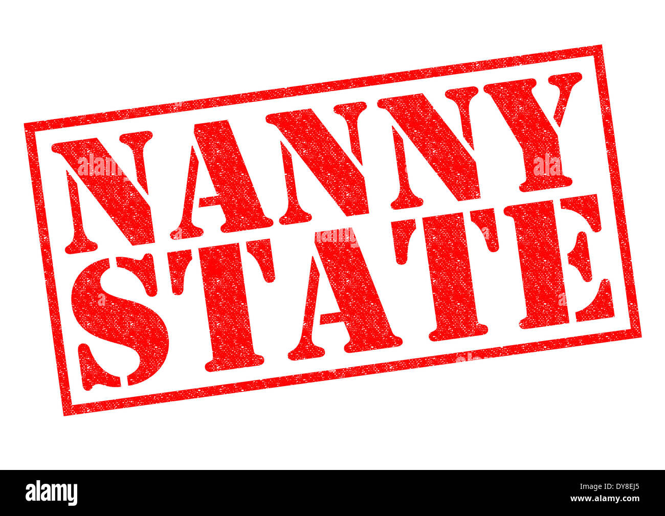 NANNY STATE red Rubber Stamp over a white background Stock Photo - Alamy