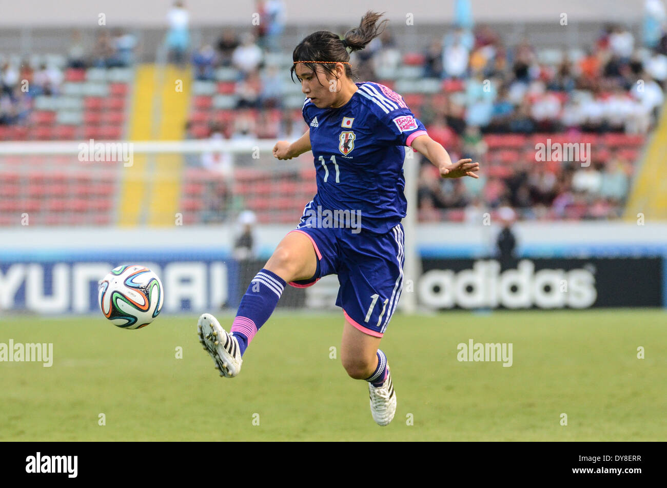 Japan player Meika NISHIDA (11). Final match, FIFA U-17 Womenâs World Cup Costa Rica 2014 Stock Photo