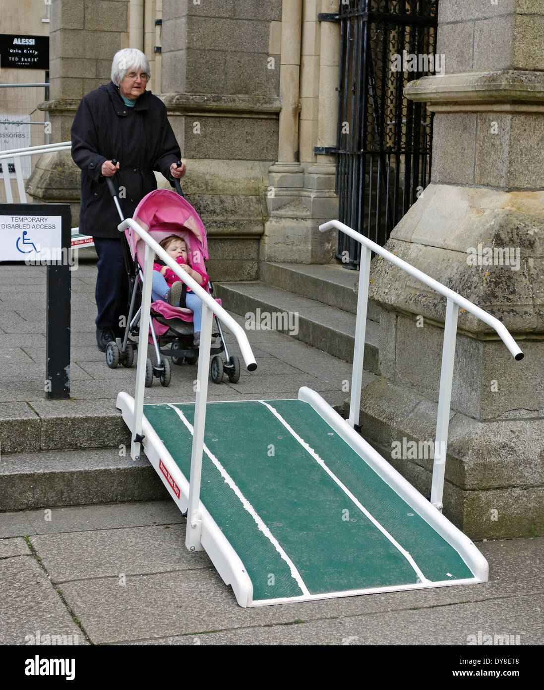 a temporary disabled ramp Stock Photo Alamy
