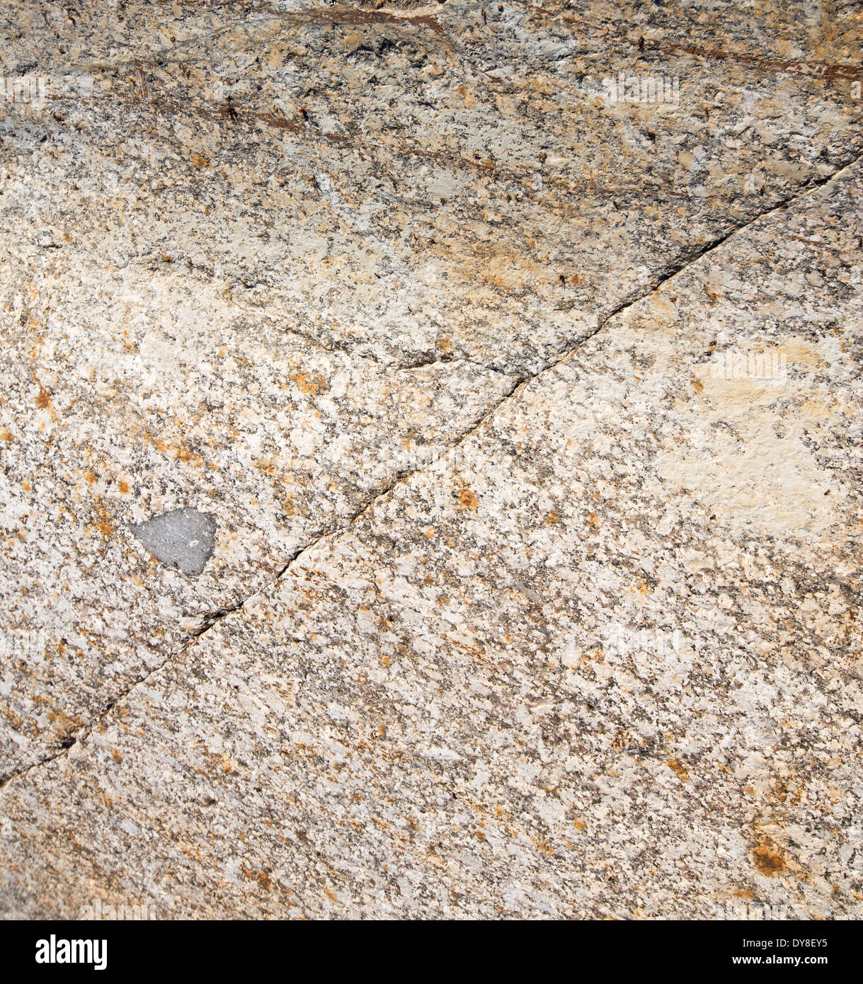 bedrock surface with a crack , Finland Stock Photo