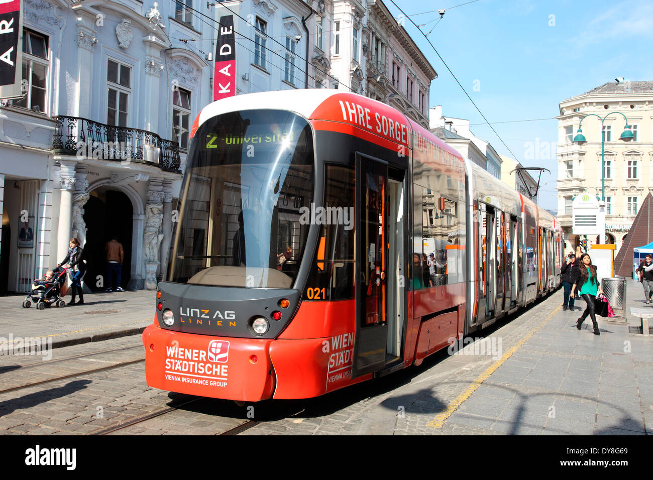 Tram in Linz Stock Photo - Alamy