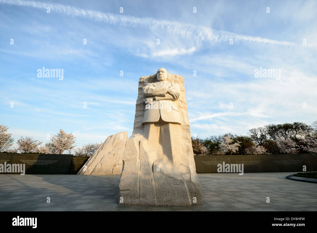 WASHINGTON DC, USA - The main statue of the MLK Memorial on the waterfront of the Tidal Basin in Washington DC. Stock Photo