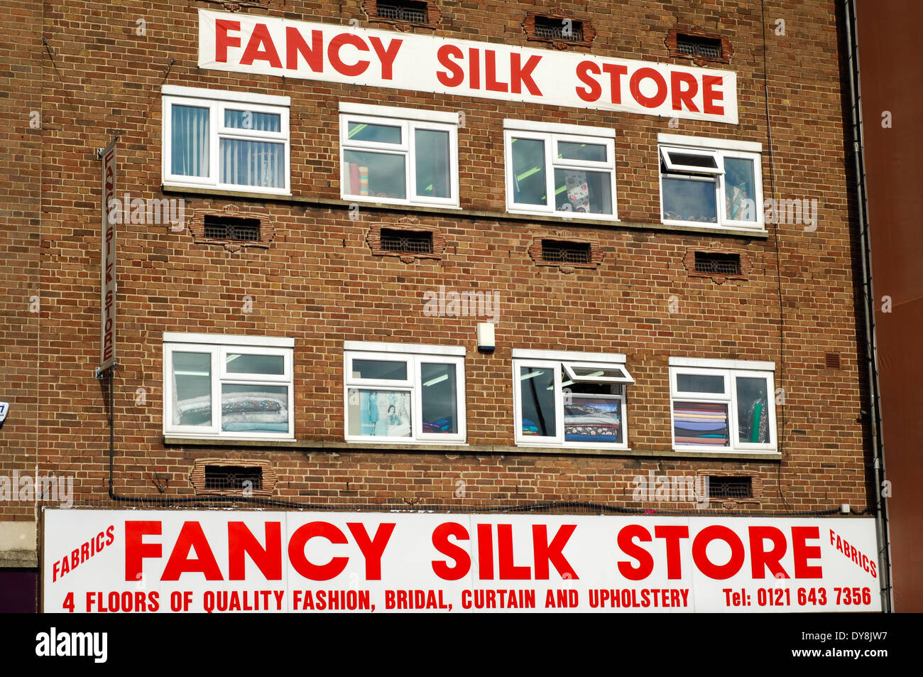 Silk store factory Birmingham Stock Photo