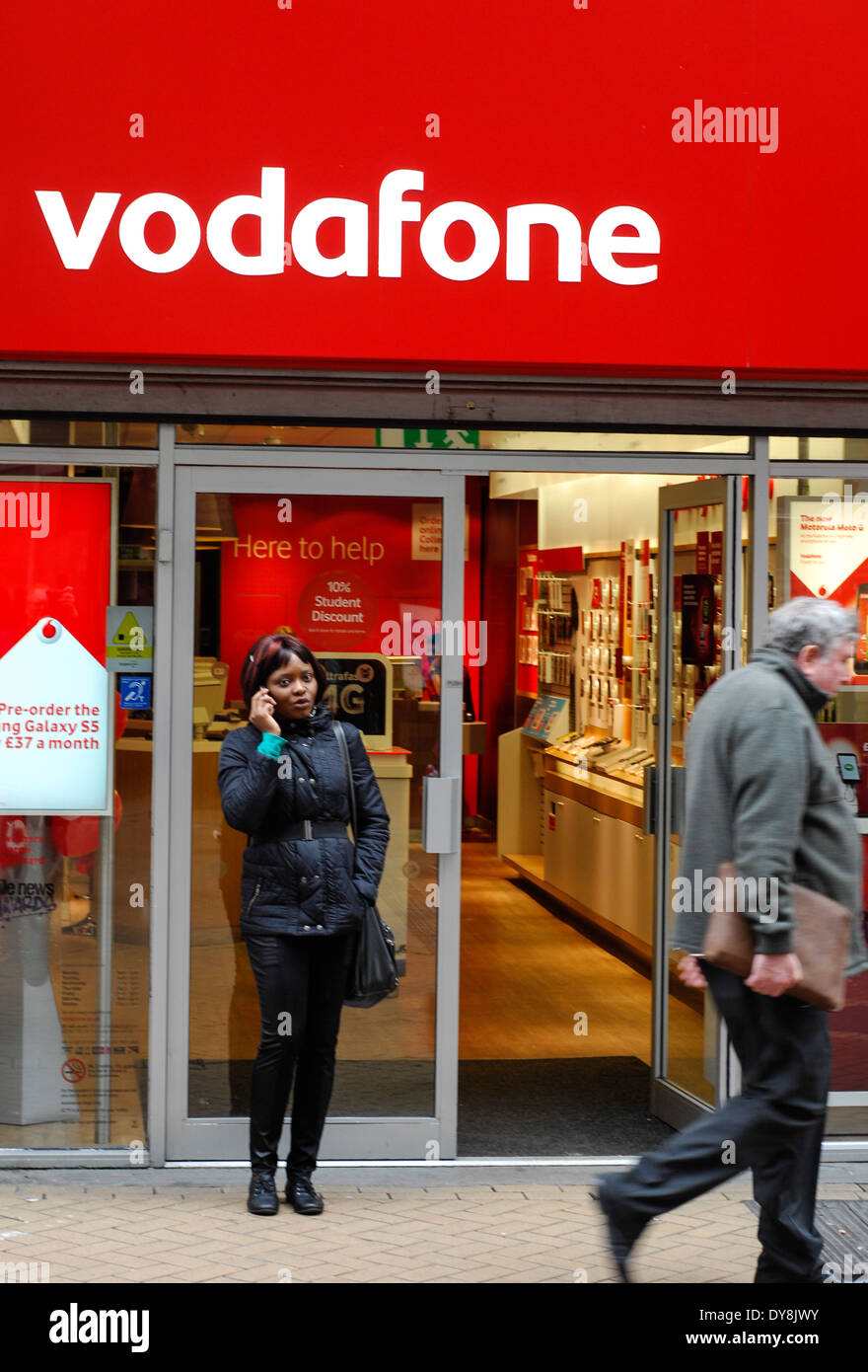 Vodafone Mobile phone shop Birmingham Stock Photo
