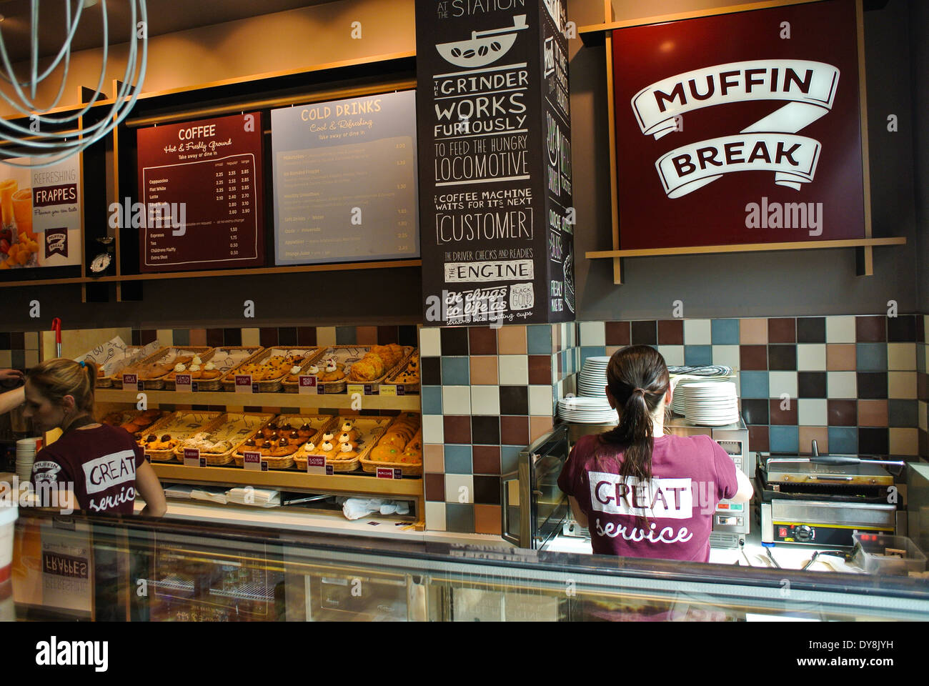 Muffin Break coffee shop restaurant Bullring shopping Stock Photo Alamy