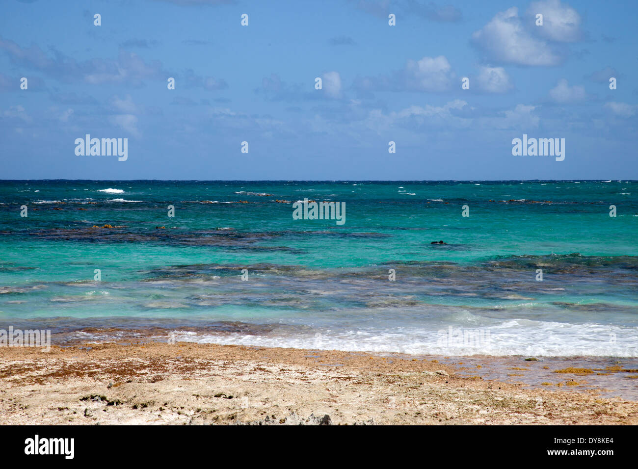 Beach, ocean view Harbour Island Bahamas. Stock Photo