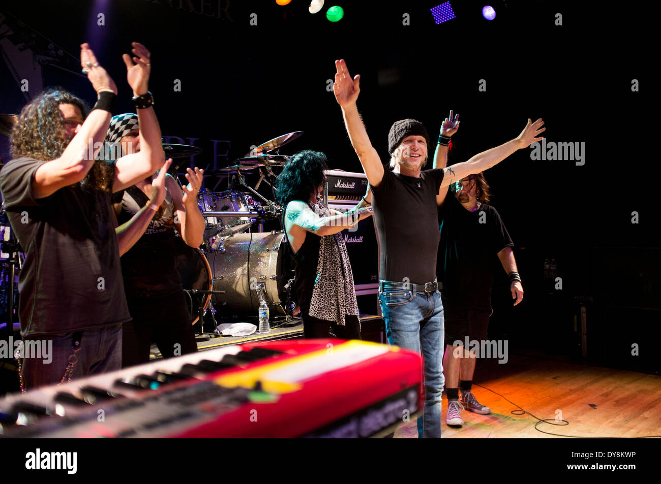 Michael Schenker, MSG / UFO band on stage at The Empire Club in Springfield, Virginia. Stock Photo