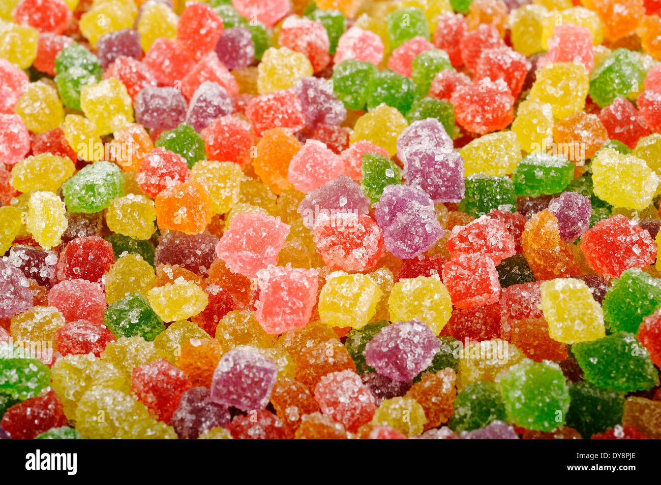 colorful fruit jelly candies Stock Photo