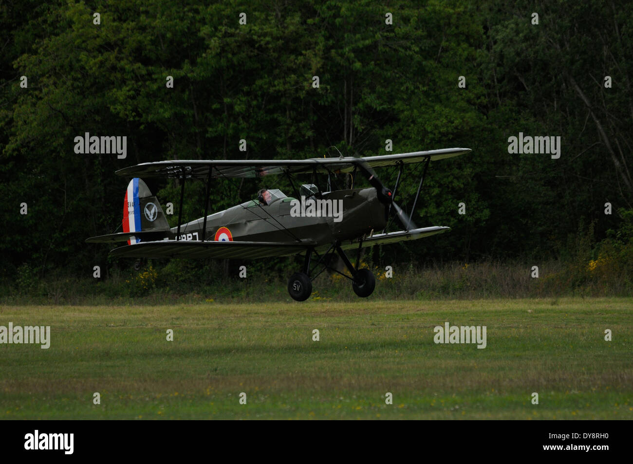 Stampe-Vertongen SV-4C at the air show of La Ferte Alais Stock Photo