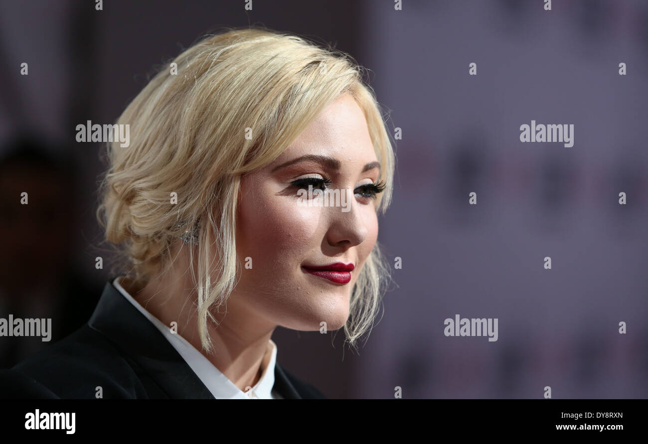 Hayley Hasselhoff at the opening of H&M in Melbourne, April 2014. Stock Photo