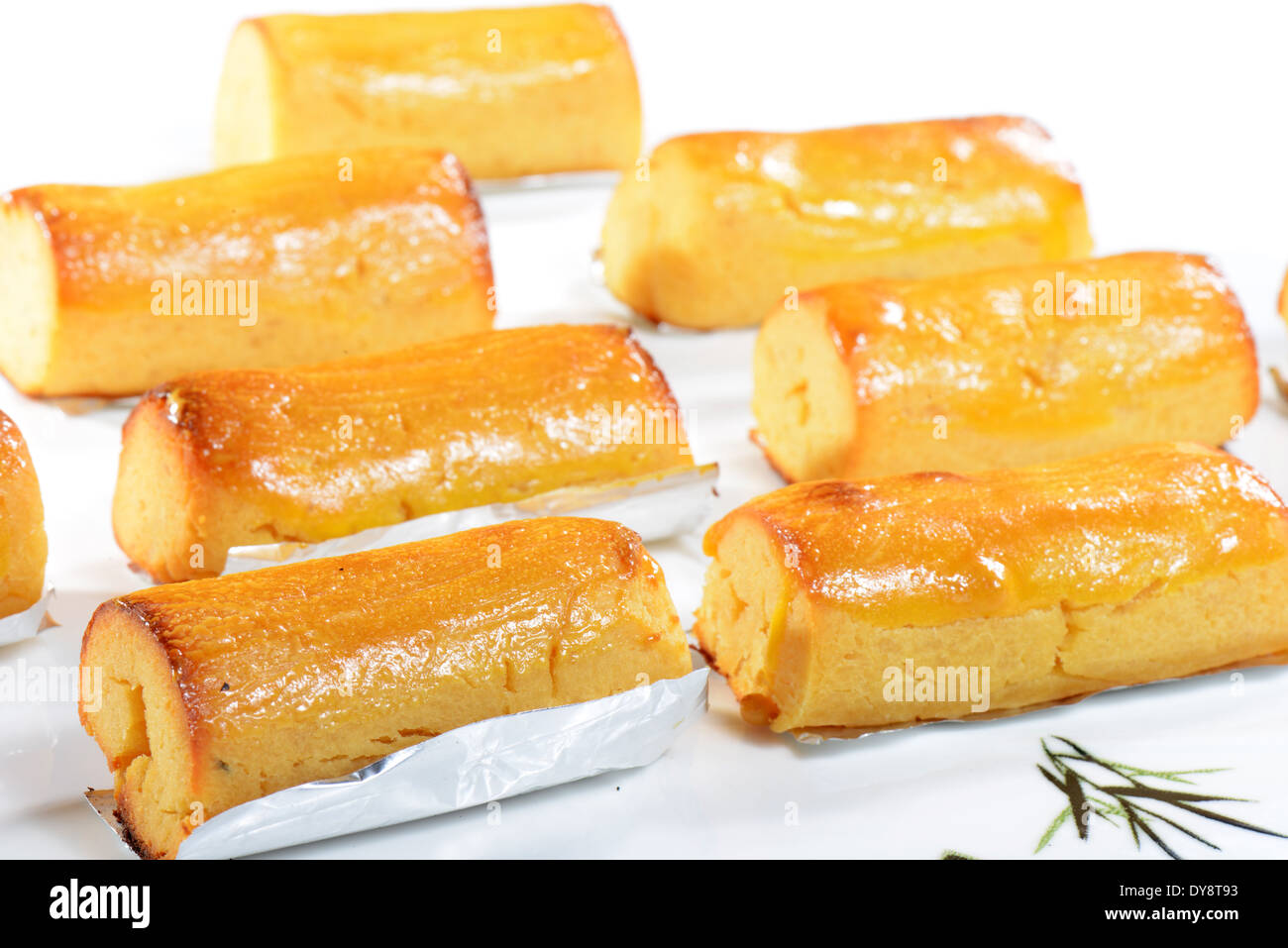 Chinese Food: Toasted sweet potato rolls Stock Photo