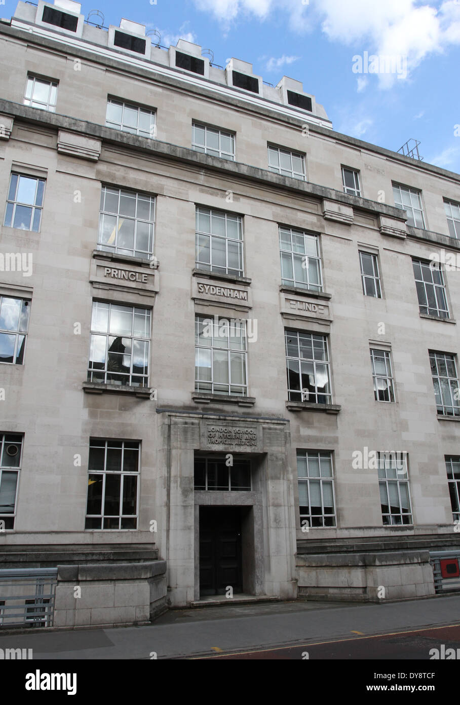 Exterior of London School of Hygiene and Tropical Medicine UK  April 2014 Stock Photo