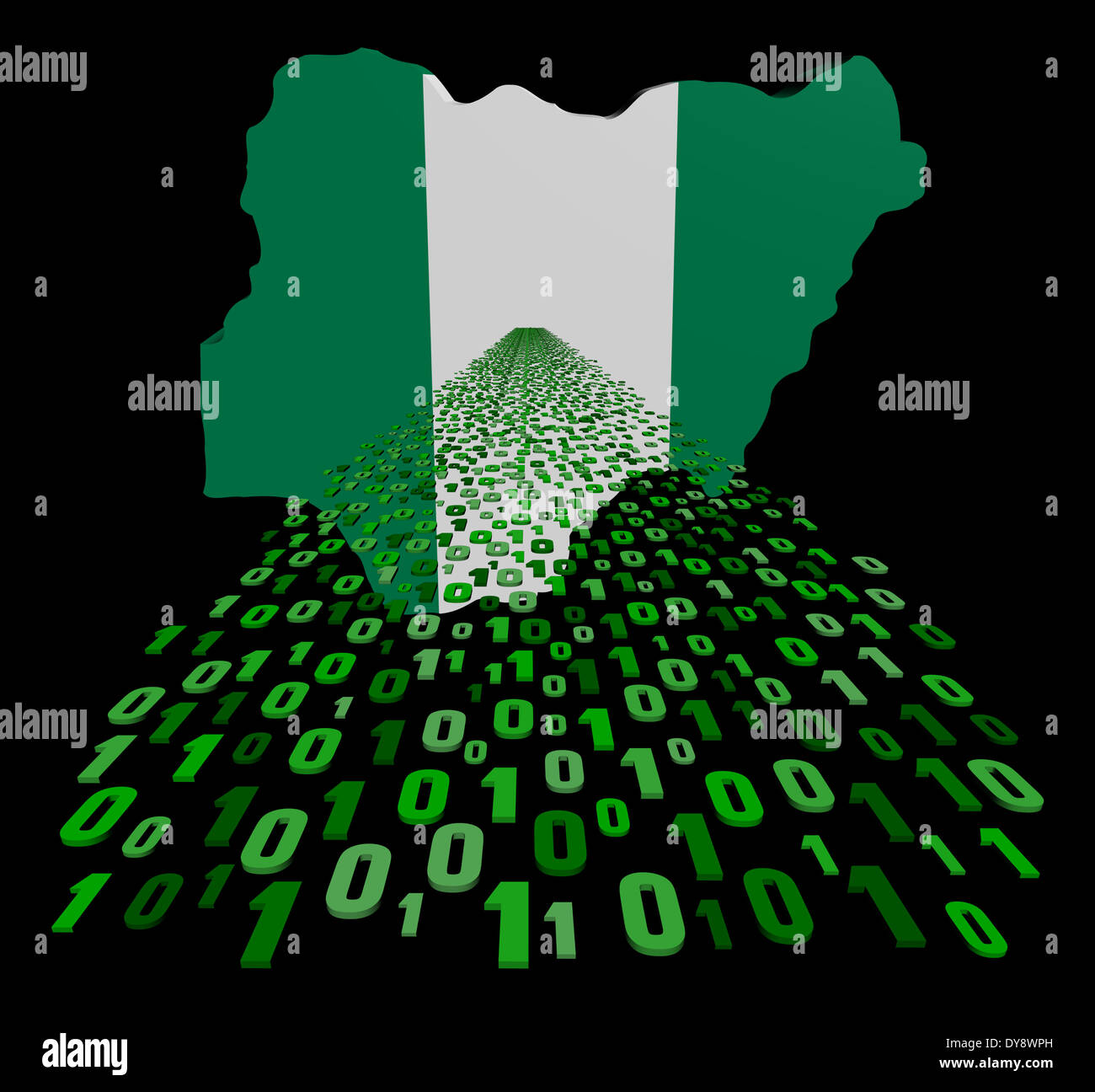 Nigeria digital map hi-res stock photography and images - Alamy
