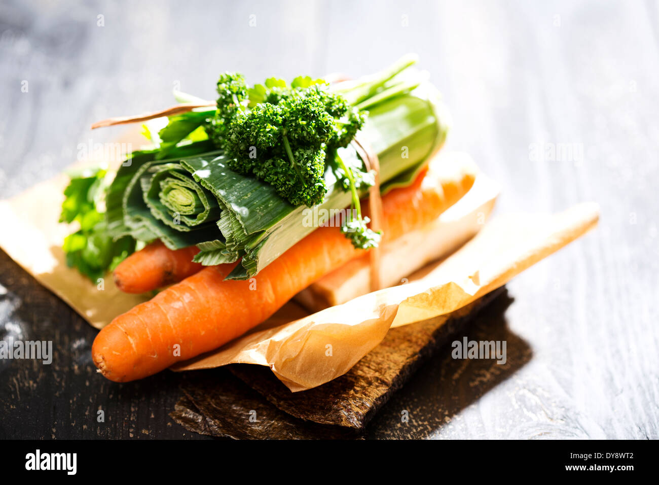 Soup greens, ingredients for vegetable stock, closeup Stock Photo Alamy