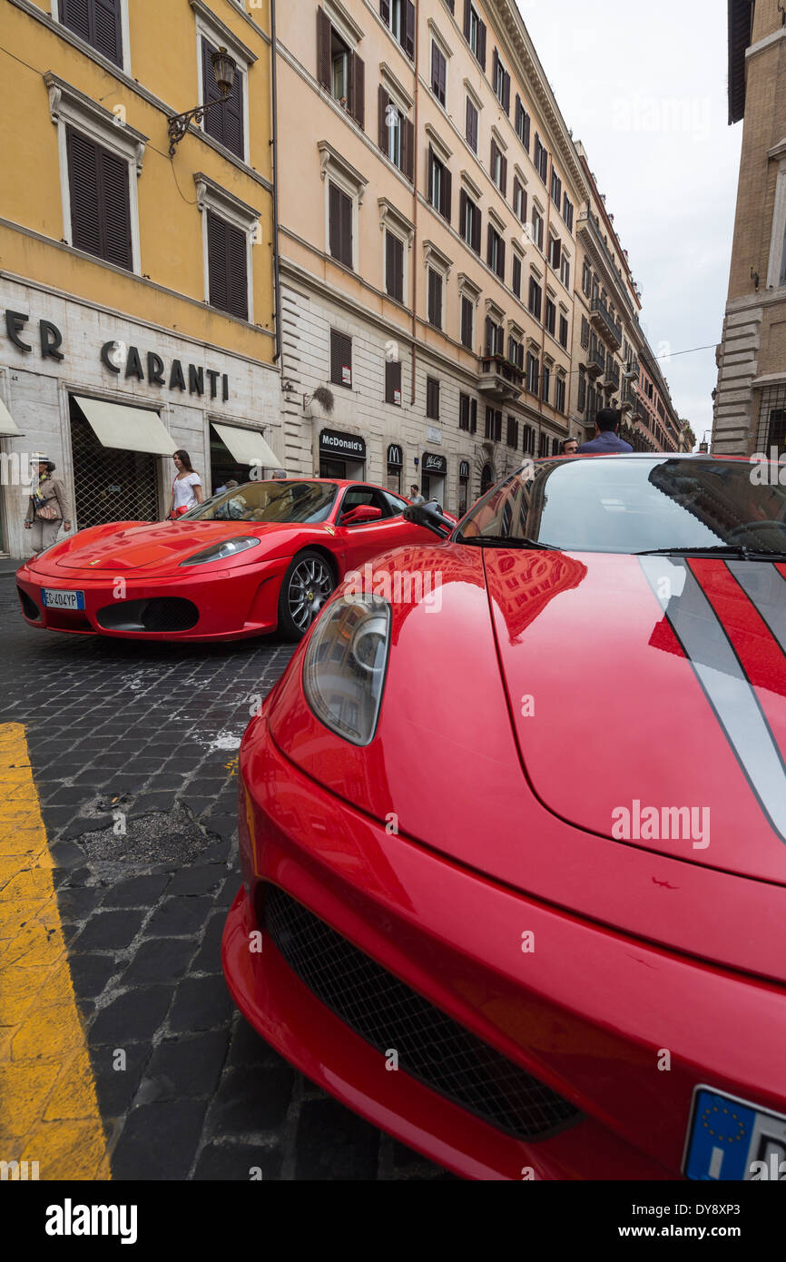 Ferrari F430 Spiders, Rome, Italy Stock Photo