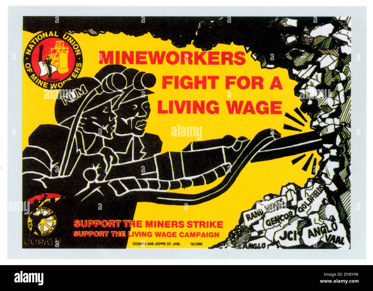South Africa, Johannesburg 2009: Anti-apartheid posters. Graeme Williams Stock Photo