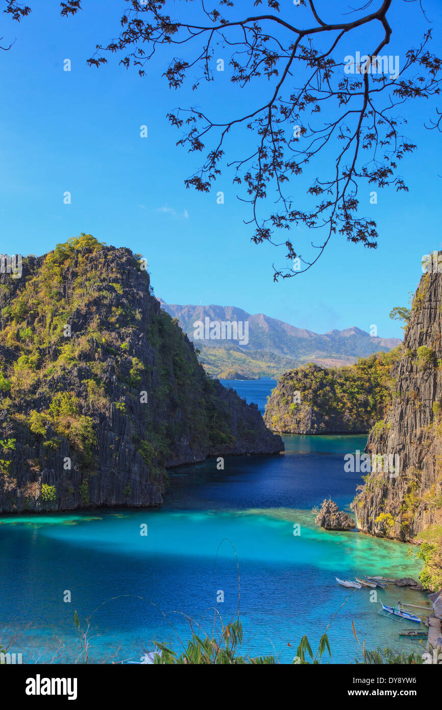 Philippines, Palawan, Coron Island, Kayangan Lake, elevated view from Stock Photo 68424306 Alamy