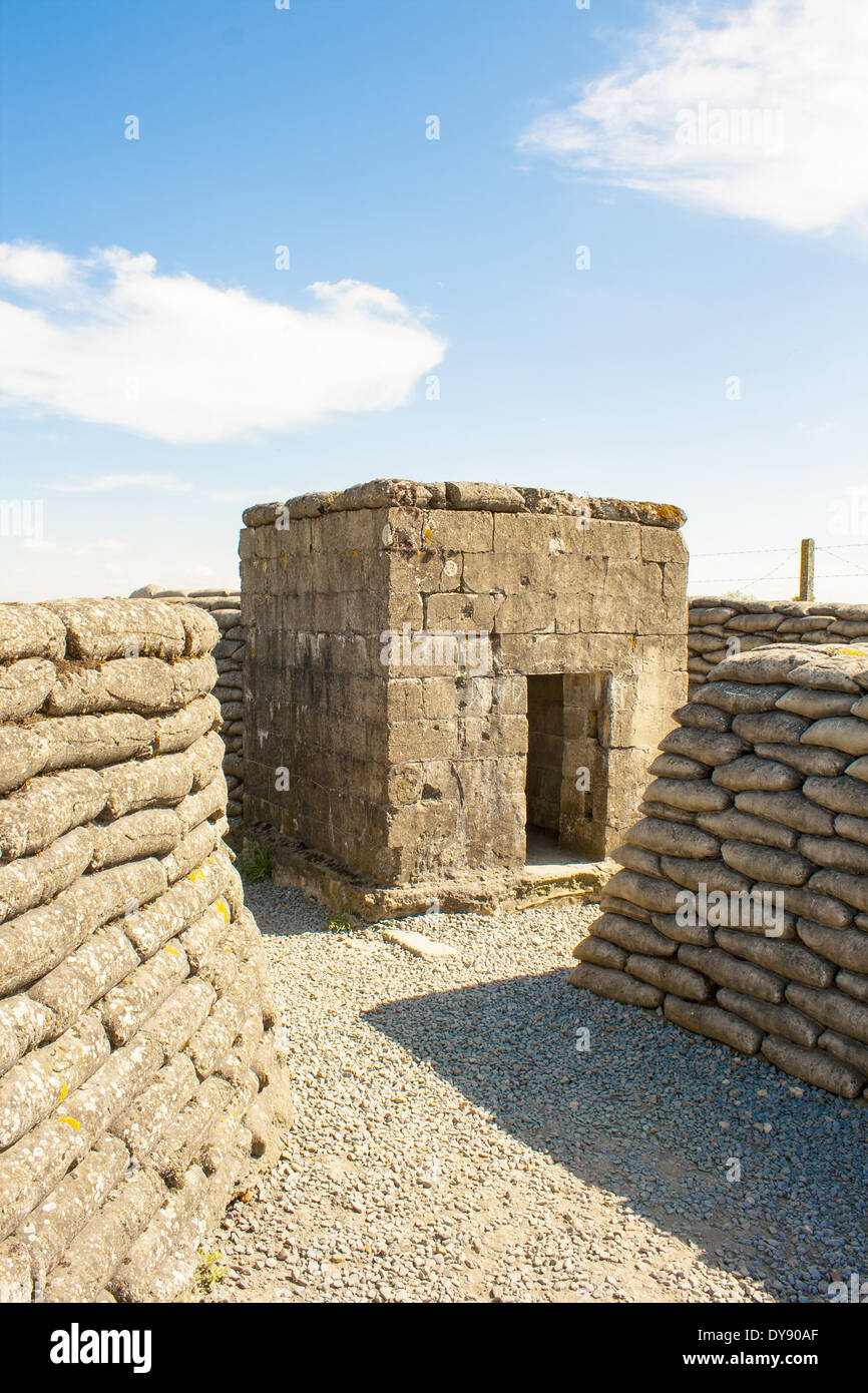 WW1 Bunker in the trench of death Belgium world war. Stock Photo