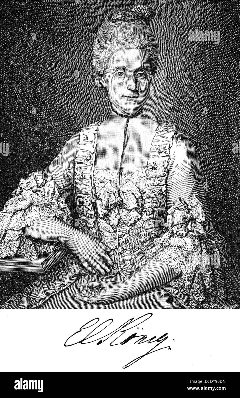 portrait of Lessing's wife Eva Koenig, Gotthold Ephraim Lessing, 1729 - 1781 Stock Photo