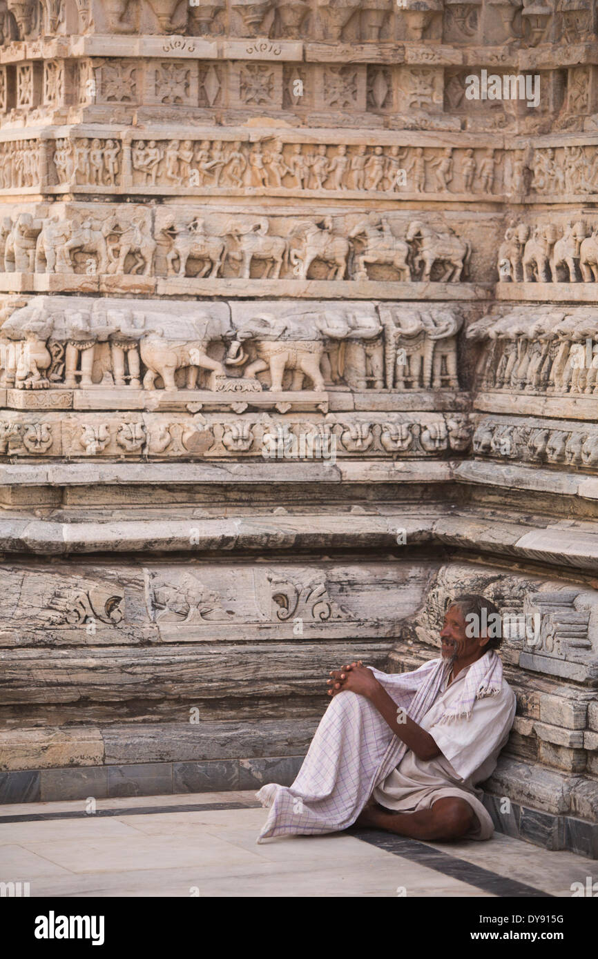 Hindu, religion, Jagdish, temple, Udaipur, Rajasthan, Asia, man, traditional, frieze, animals, Stock Photo