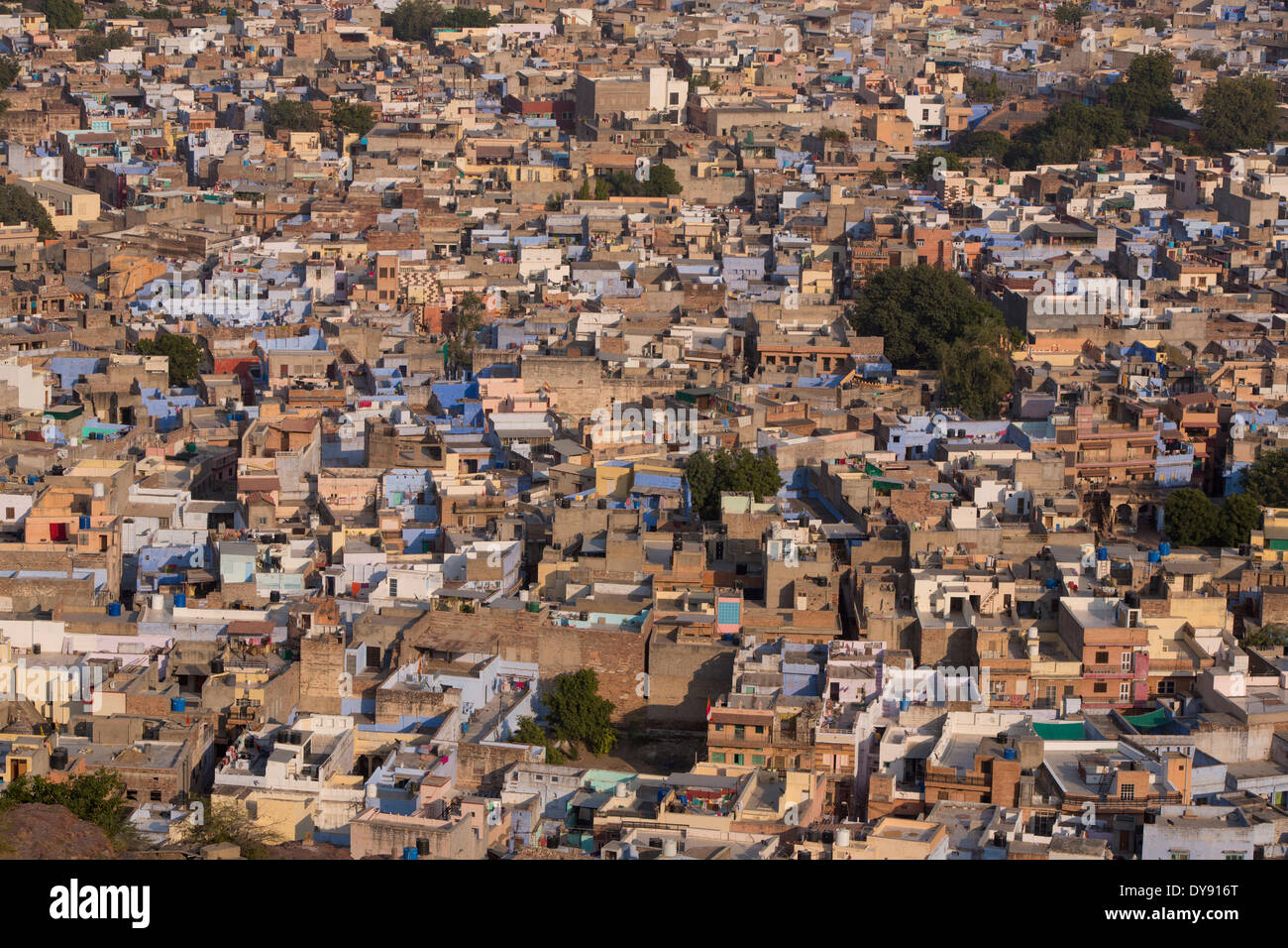 Jodhpur, Rajasthan, blue town, Rajasthan, Asia, India, town, city, blue, Stock Photo